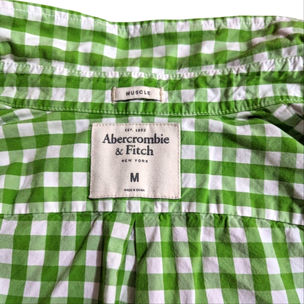 Abercrombie & Fitch Lime Checkered Shirt